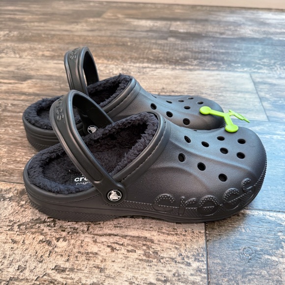 Crocs Baya Lined Clog Relaxed Fit Fleece Cozy Hike Black Mens 10 Womens 12 NWT